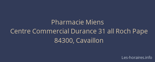 Pharmacie Miens