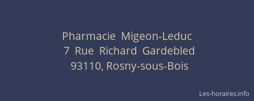 Pharmacie  Migeon-Leduc