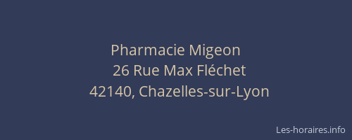 Pharmacie Migeon