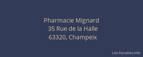 Pharmacie Mignard