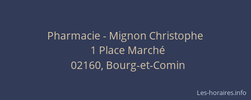 Pharmacie - Mignon Christophe