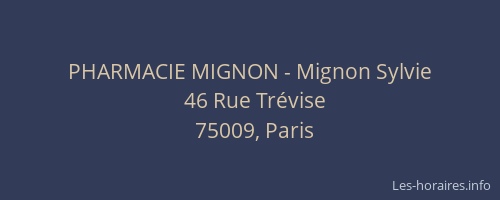 PHARMACIE MIGNON - Mignon Sylvie
