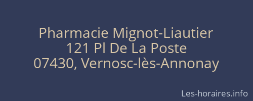 Pharmacie Mignot-Liautier