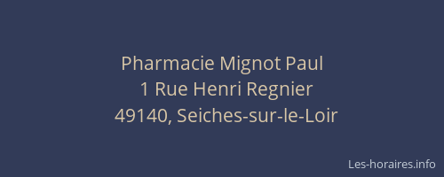 Pharmacie Mignot Paul