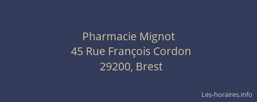 Pharmacie Mignot