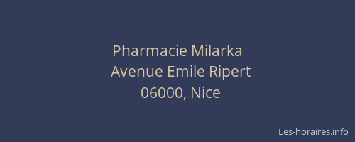 Pharmacie Milarka