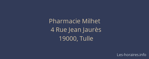 Pharmacie Milhet