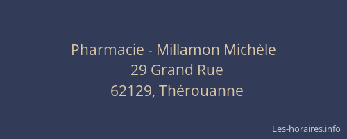 Pharmacie - Millamon Mich&egrave;le
