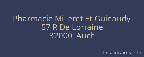 Pharmacie Milleret Et Guinaudy