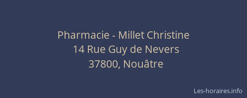 Pharmacie - Millet Christine