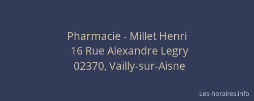Pharmacie - Millet Henri