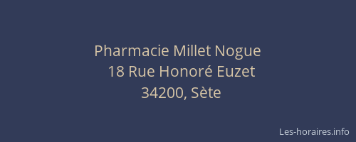 Pharmacie Millet Nogue