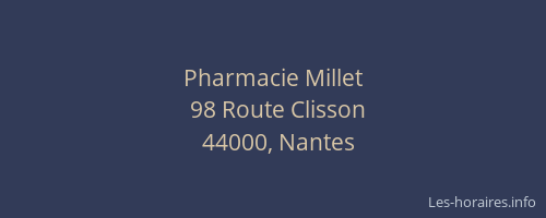 Pharmacie Millet