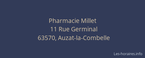 Pharmacie Millet