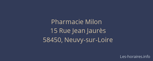 Pharmacie Milon