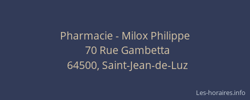 Pharmacie - Milox Philippe