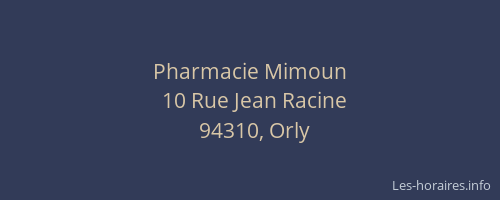 Pharmacie Mimoun