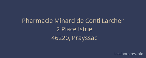 Pharmacie Minard de Conti Larcher