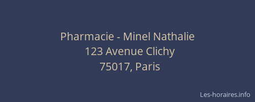 Pharmacie - Minel Nathalie
