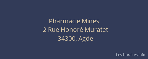 Pharmacie Mines