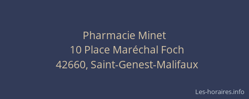 Pharmacie Minet