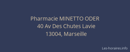 Pharmacie MINETTO ODER