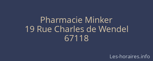 Pharmacie Minker