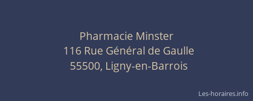 Pharmacie Minster