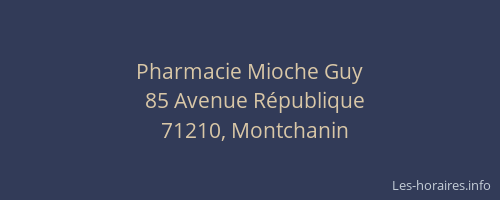 Pharmacie Mioche Guy