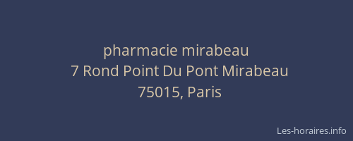 pharmacie mirabeau