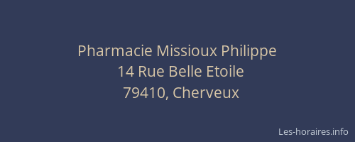 Pharmacie Missioux Philippe