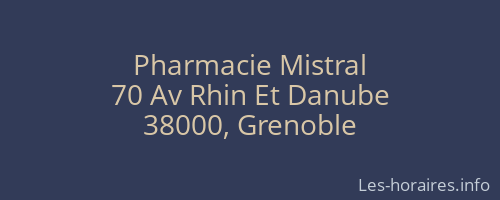 Pharmacie Mistral