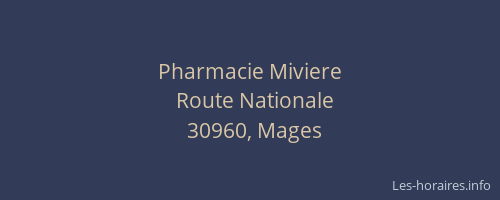 Pharmacie Miviere