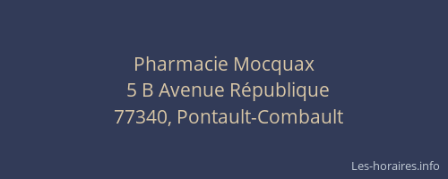 Pharmacie Mocquax