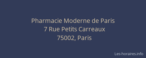 Pharmacie Moderne de Paris