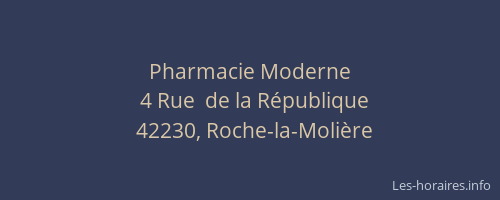 Pharmacie Moderne