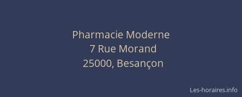 Pharmacie Moderne