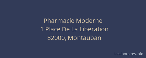 Pharmacie Moderne
