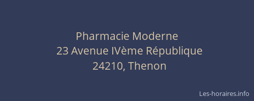 Pharmacie Moderne