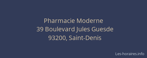 Pharmacie Moderne