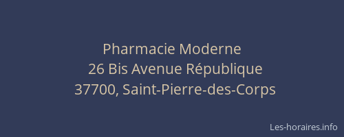 Pharmacie Moderne