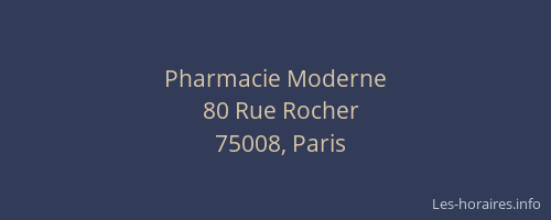 Pharmacie Moderne
