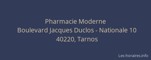 Pharmacie Moderne