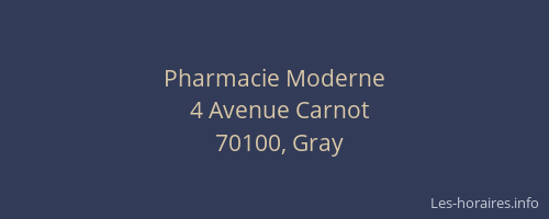 Pharmacie Moderne