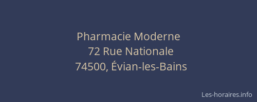Pharmacie Moderne