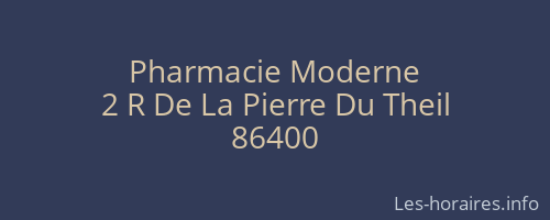 Pharmacie Moderne