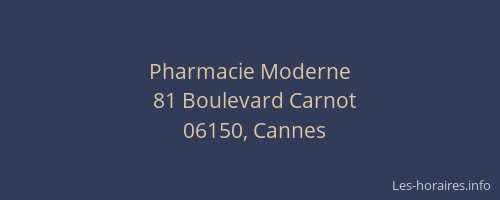 Pharmacie Moderne