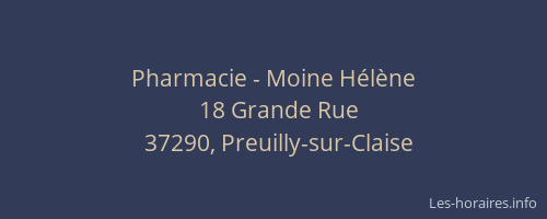 Pharmacie - Moine H&eacute;l&egrave;ne