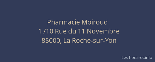 Pharmacie Moiroud