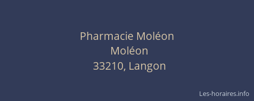 Pharmacie Moléon